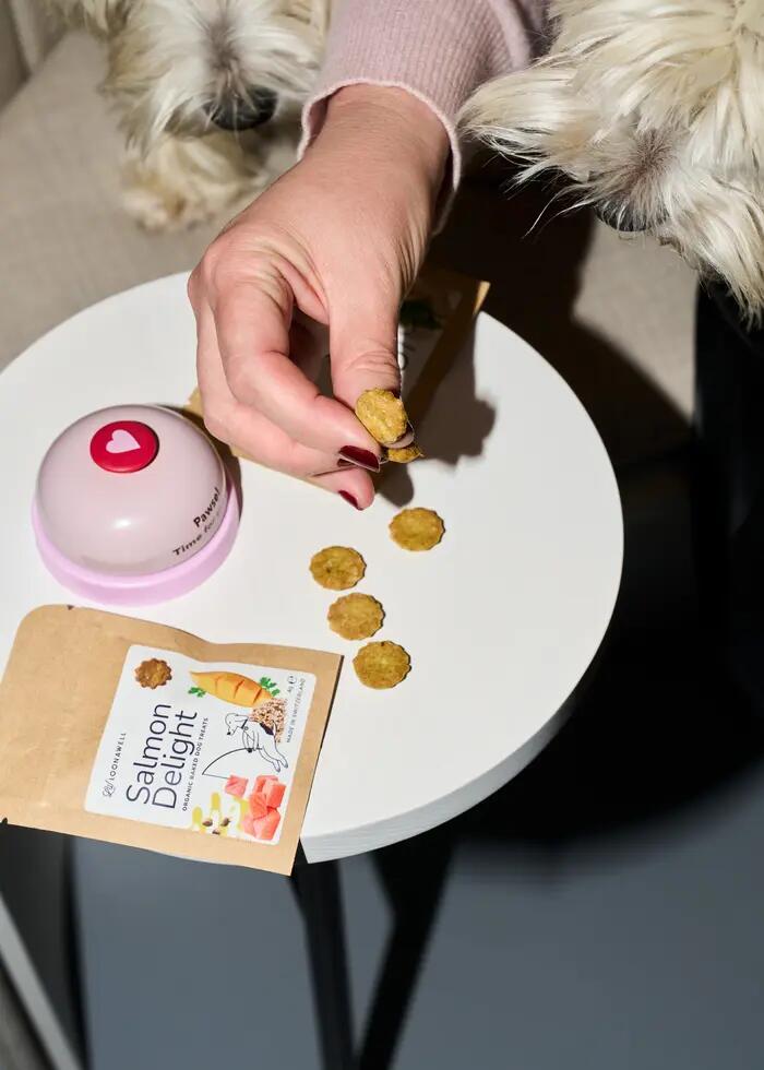 Salmon Delight high-end dog treat, made by LOONAWELL