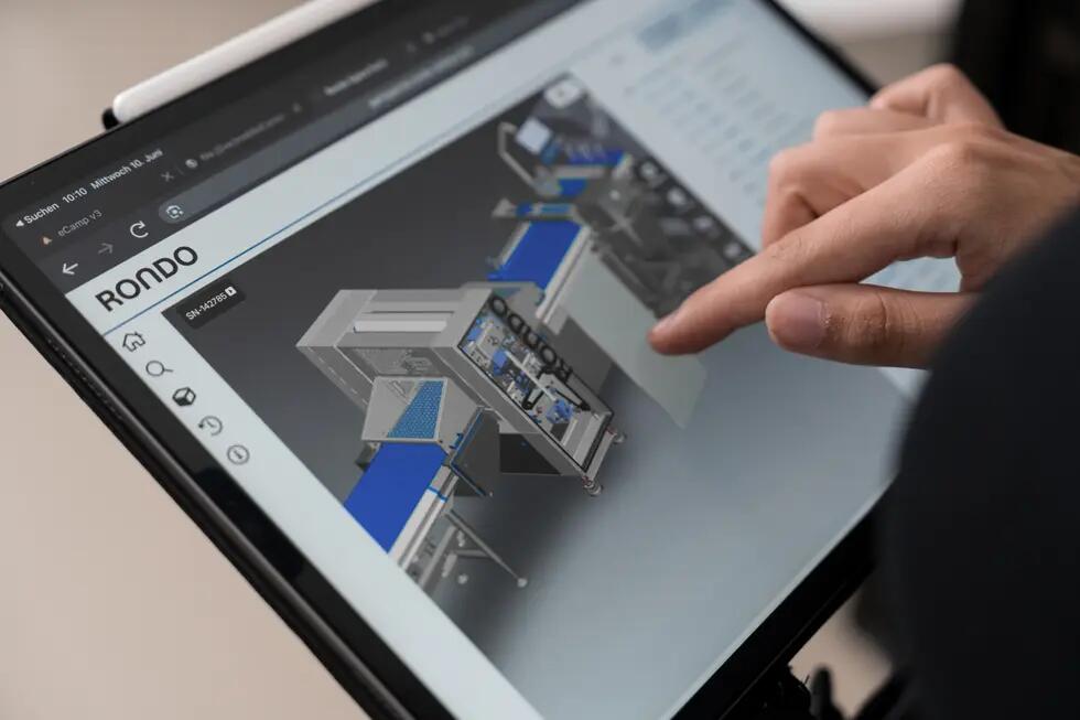 Select your RONDO spare part in the 3D model