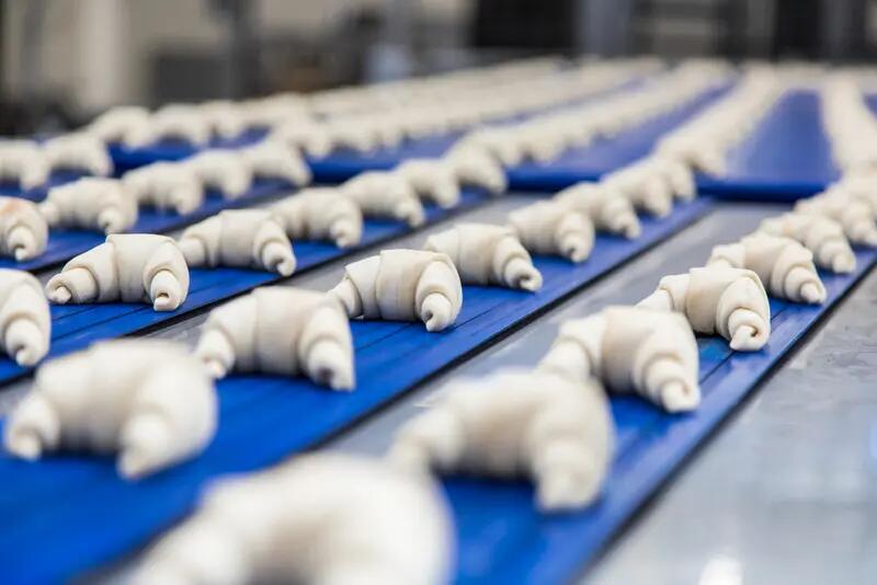 Industrielle Croissant-Produktion